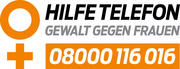 Logo Hilfetelefon: Gewalt gegen Frauen mit Nummer: 0 80 00 11 60 16